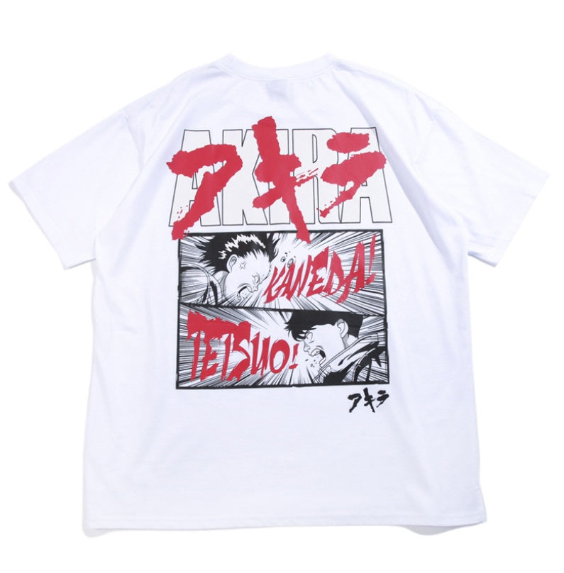 VAMTAC summer new comics personality print short-sleeved port wind teen couple loose street dance half sleeve tee