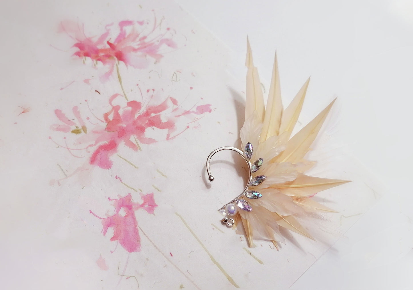 Feather Earrings Angel Wings  Jewelry