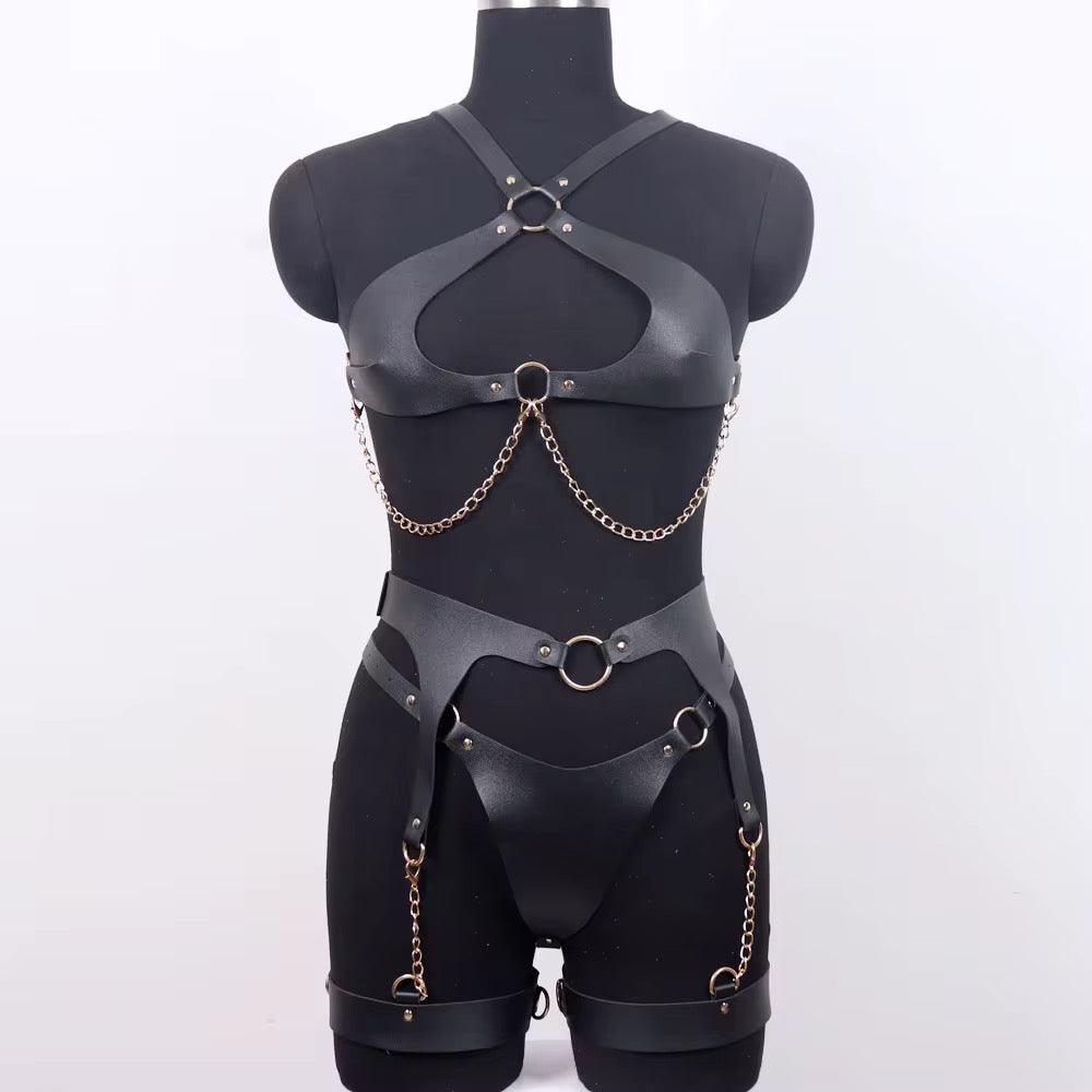 New Green harness with cuffs