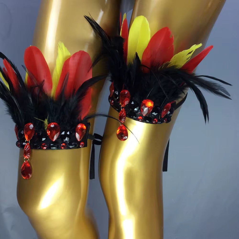 Firebird rhinestone Feather Carnival Set – ASHBURN MASQUERADE™ Edition
