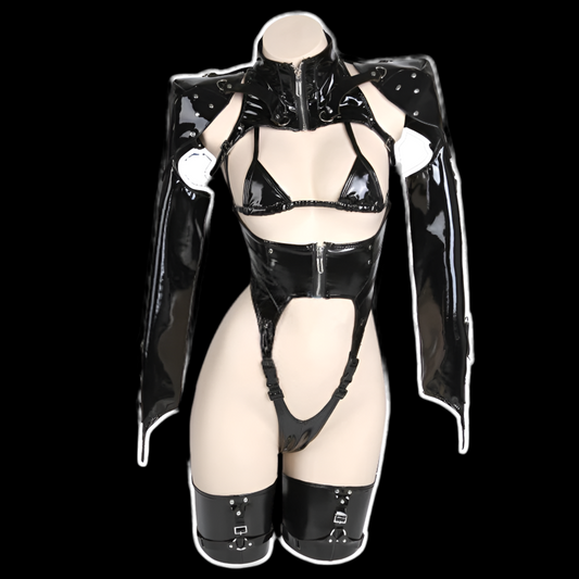 YoRHa 2B Cosplay Black Battle Suit Cos Anime NieR Cosplay Costume Leather Set Hot Sexy Lingerie Black Hot Chi-pao Women Smoking