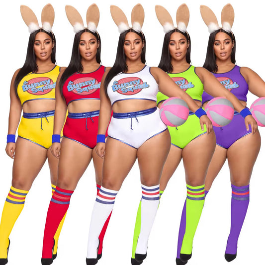 🐰 sexy Bunny Squad Cheerleader Costume Set (XS–XXL, 5 Colors) group options group costumes