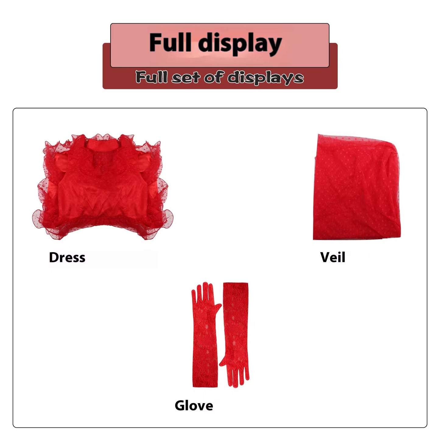 Lydia Deetz Red Wedding Dress Costume – Beetlejuice Inspired