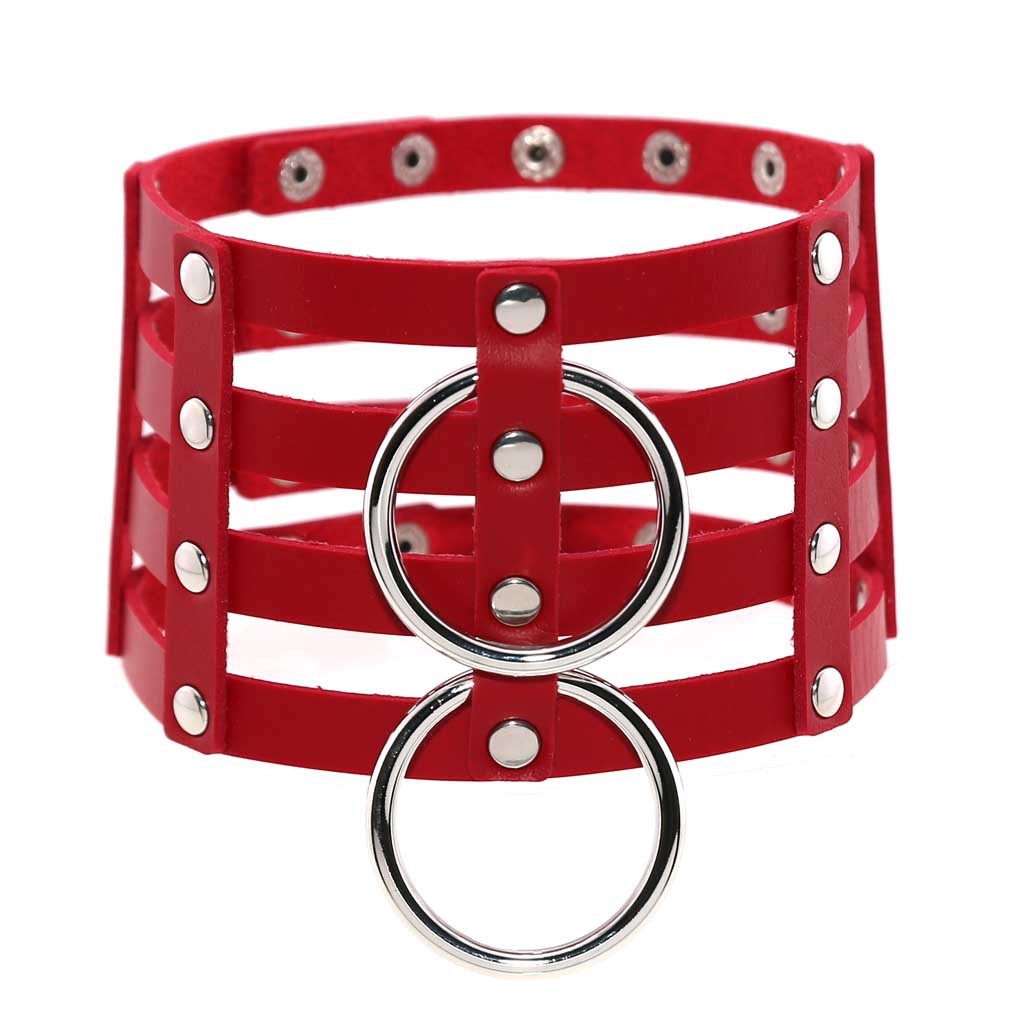 Dark Gothic Harajuku PU Leather Collar