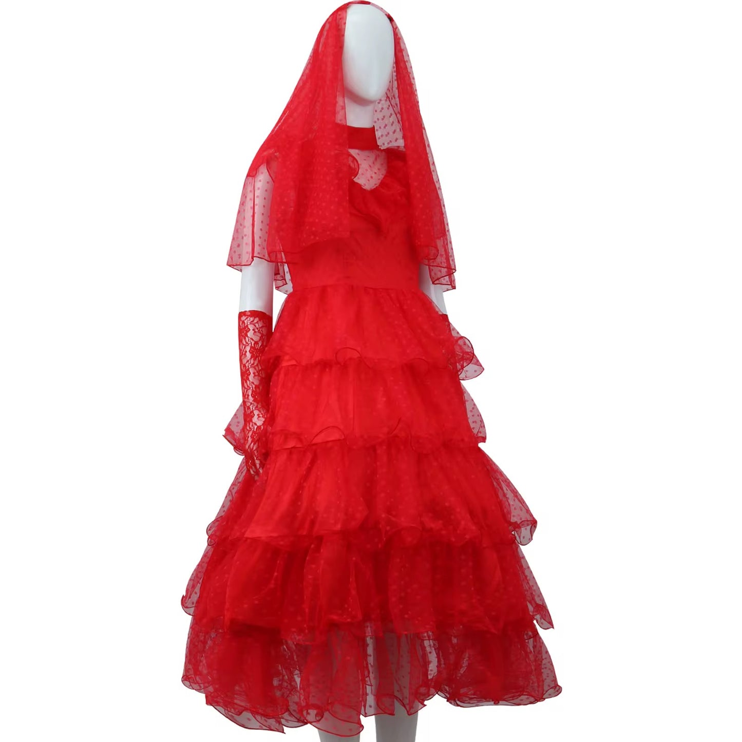 Lydia Deetz Red Wedding Dress Costume – Beetlejuice Inspired