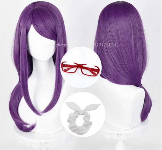 Anime Cosplay Kamishiro Rize Cosplay Wig 70cm Purple Braid Styling Rize Kamishiro Wigs Heat Resistant Synthetic Hair + Wig Cap