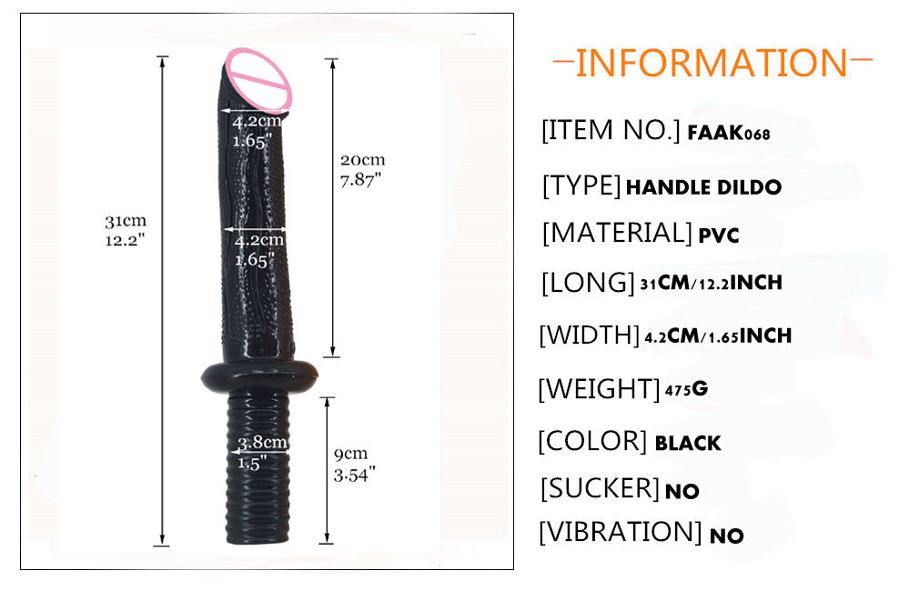 ASHBURN Double-headed Handle Skin Simulation Into Penis