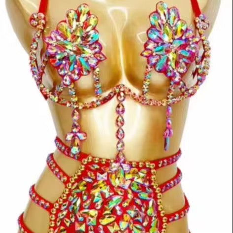 ASHBURN MASQUERADE™ Rainbow Showgirl Set – Carnival & Rave Costume