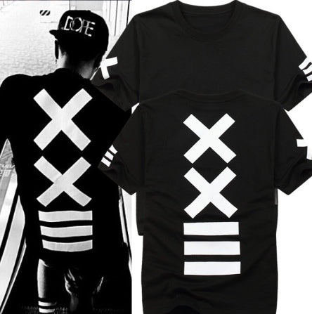 Men's hip hop rock print T-shirt