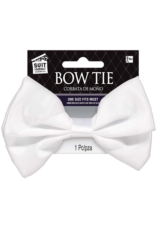 White Satin Bow Tie