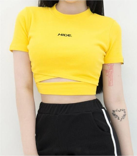 “HIDE” EMBROIDERY TEE
