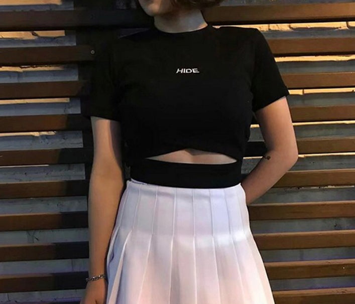 “HIDE” EMBROIDERY TEE