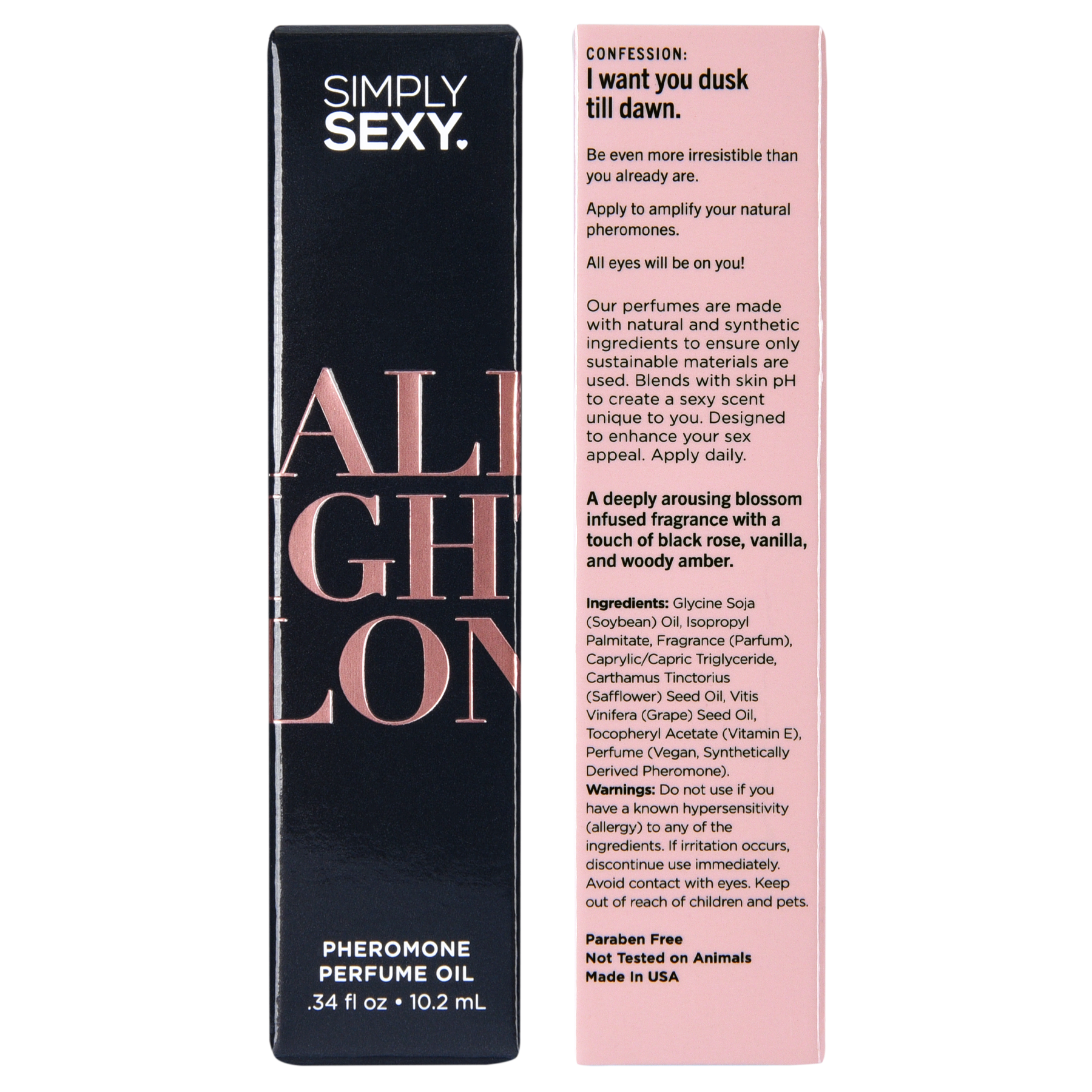 SIMPLY SEXY PHEROMONE PERFUME OIL ROLL-ON - ALL NIGHT LONG - 0.34 floz | 10.2mL