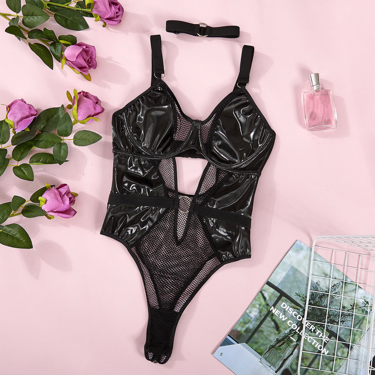 New Grid Fashion High Waist Slim Fit Bodysuit