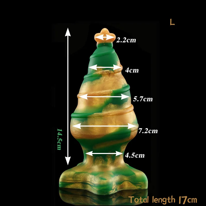 Soft Silicone Anal Plugs Christmas Tree Anal Stimulator Trainer Sex Play Toy for Women Couples G-spot Sex Products