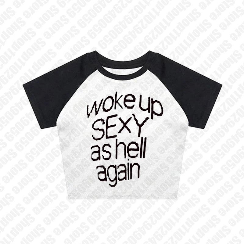 Aesthetic Emo Girls Fashion Sexy Streetwear Y2K Style Clothing Womens Punk Gothic 2000s Tops Harajuku sleeveless Crop Tops Print