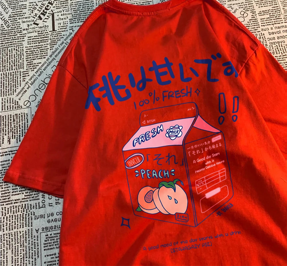 Peach Flavored Beverage baggy Tee Shirt
