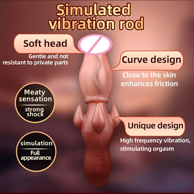 Realistic Skin Dildo Silicone Vibrator for Man Women Vagina Clitoris G Spot Stimulator With 10 Vibration Sex Toy Female Vibrator