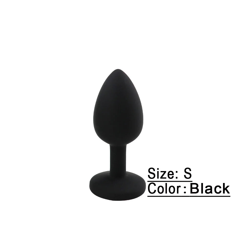3 Size Silicone Butt Plug Anal Plug Prostate Massage Stimulator Anal Trainer for Adult Erotic Sex Toys for Women Men Gay Couples
