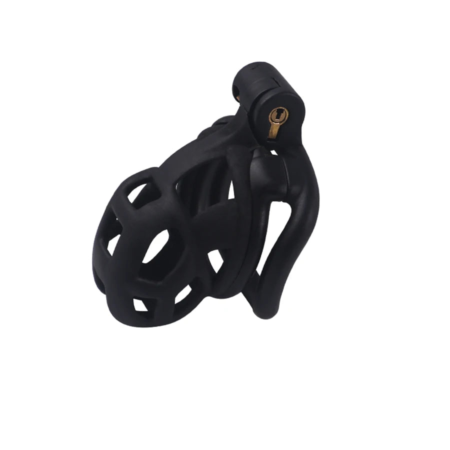 Chastity Men's Lock Chaste Vessel Black Light Pvc Penile Ring Snap Ring Multi Size Cage SM Sex Toys BDSM Pink Valentines Day Bds