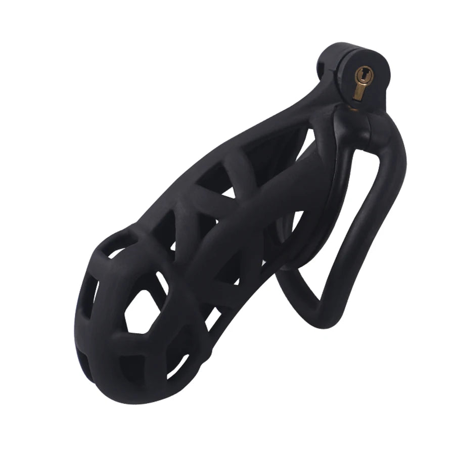 Chastity Men's Lock Chaste Vessel Black Light Pvc Penile Ring Snap Ring Multi Size Cage SM Sex Toys BDSM Pink Valentines Day Bds