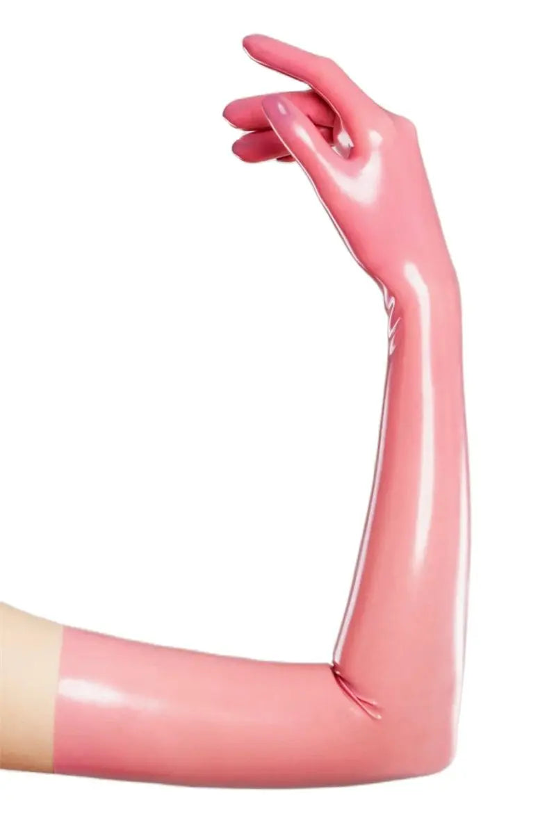 latex fetish gloves women  gummi wetlook long opera sexy glooves