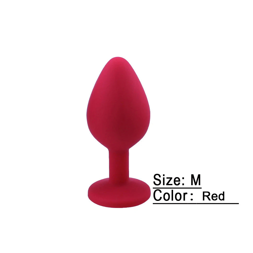 3 Size Silicone Butt Plug Anal Plug Prostate Massage Stimulator Anal Trainer for Adult Erotic Sex Toys for Women Men Gay Couples
