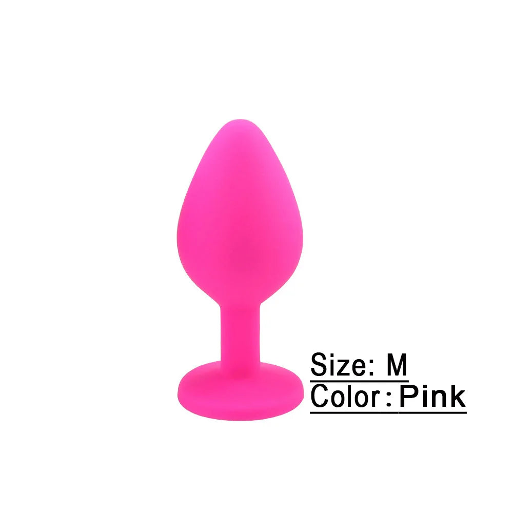 3 Size Silicone Butt Plug Anal Plug Prostate Massage Stimulator Anal Trainer for Adult Erotic Sex Toys for Women Men Gay Couples