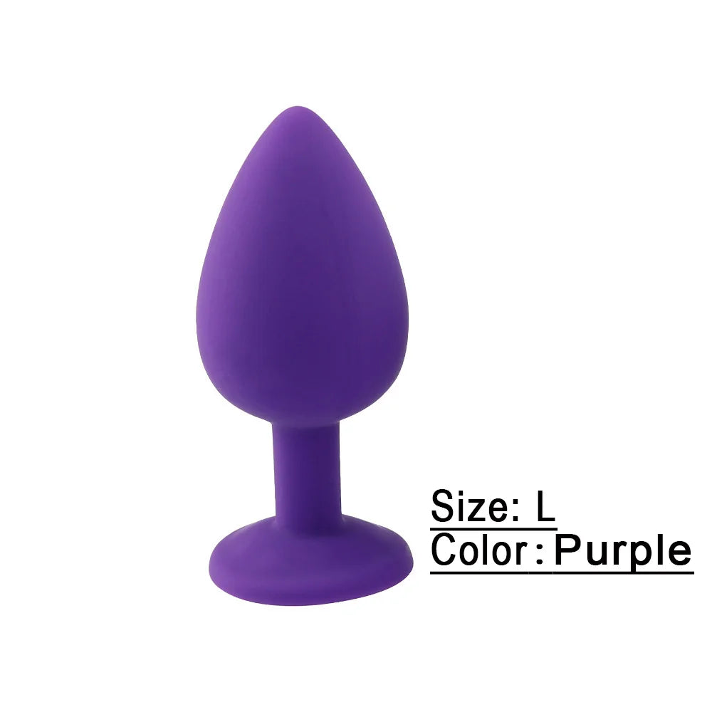 3 Size Silicone Butt Plug Anal Plug Prostate Massage Stimulator Anal Trainer for Adult Erotic Sex Toys for Women Men Gay Couples