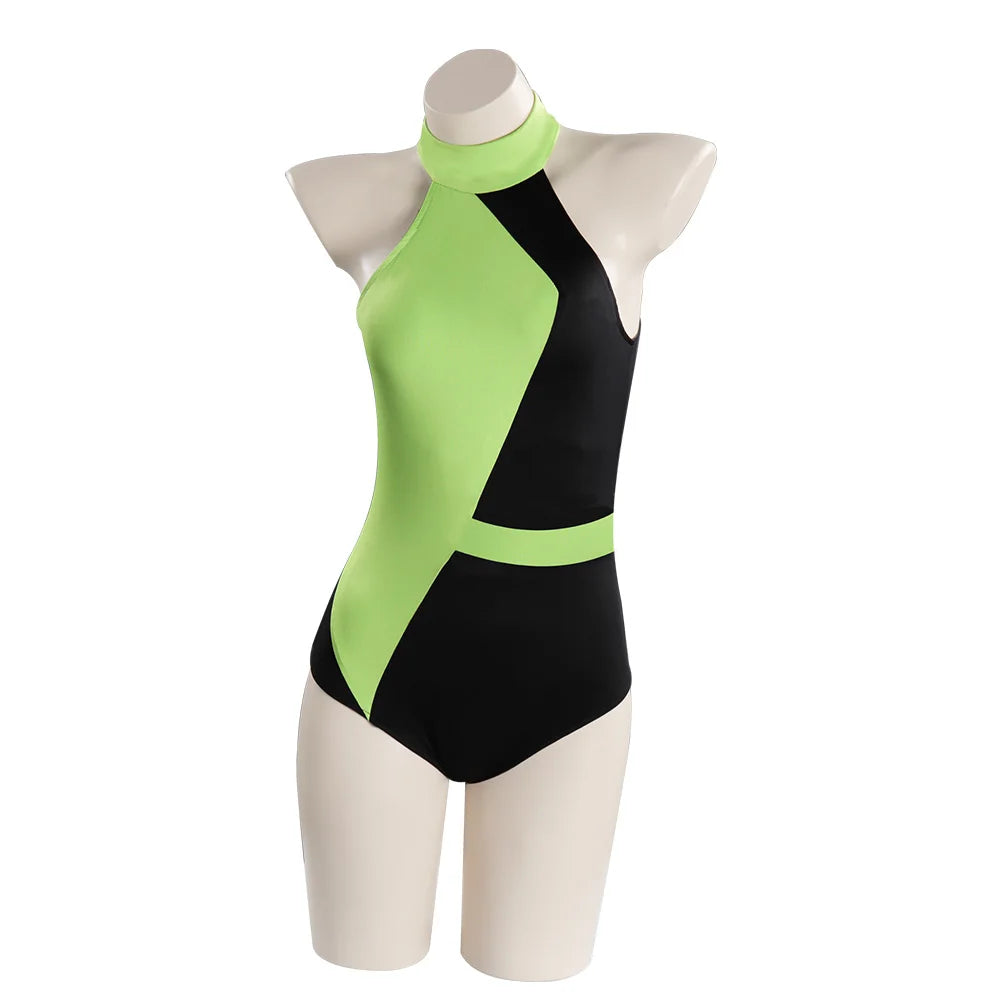 Female Shego Cosplay Costume Lingerie Women Girls Sexy Outfit Top Pants Fantasia Halloween Carnival Party Roleplay Disguise Suit