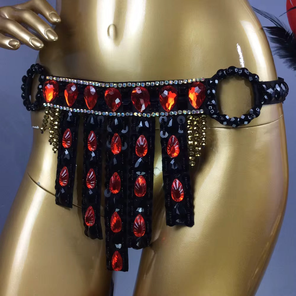 Firebird rhinestone Feather Carnival Set – ASHBURN MASQUERADE™ Edition