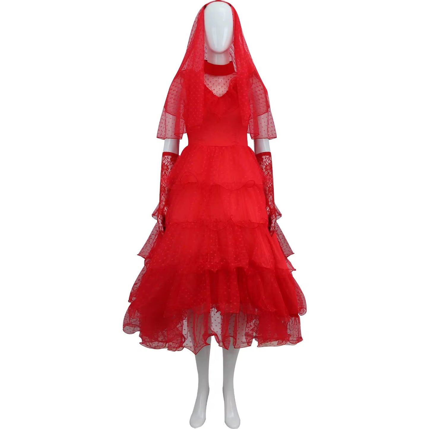 Lydia Deetz Red Wedding Dress Costume – Beetlejuice Inspired