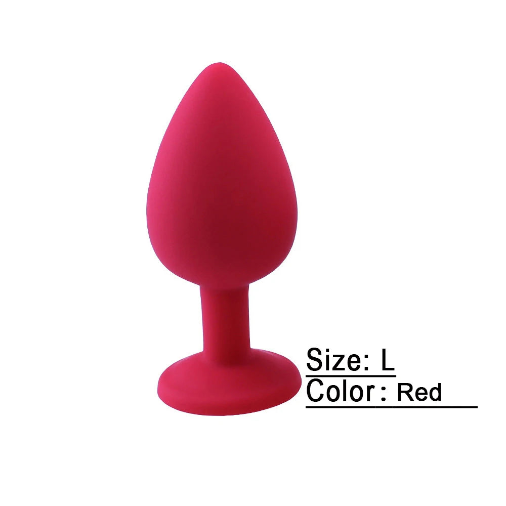 3 Size Silicone Butt Plug Anal Plug Prostate Massage Stimulator Anal Trainer for Adult Erotic Sex Toys for Women Men Gay Couples