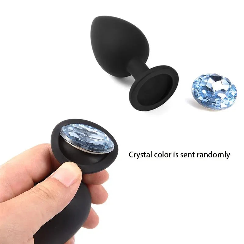 3 Size Silicone Butt Plug Anal Plug Prostate Massage Stimulator Anal Trainer for Adult Erotic Sex Toys for Women Men Gay Couples