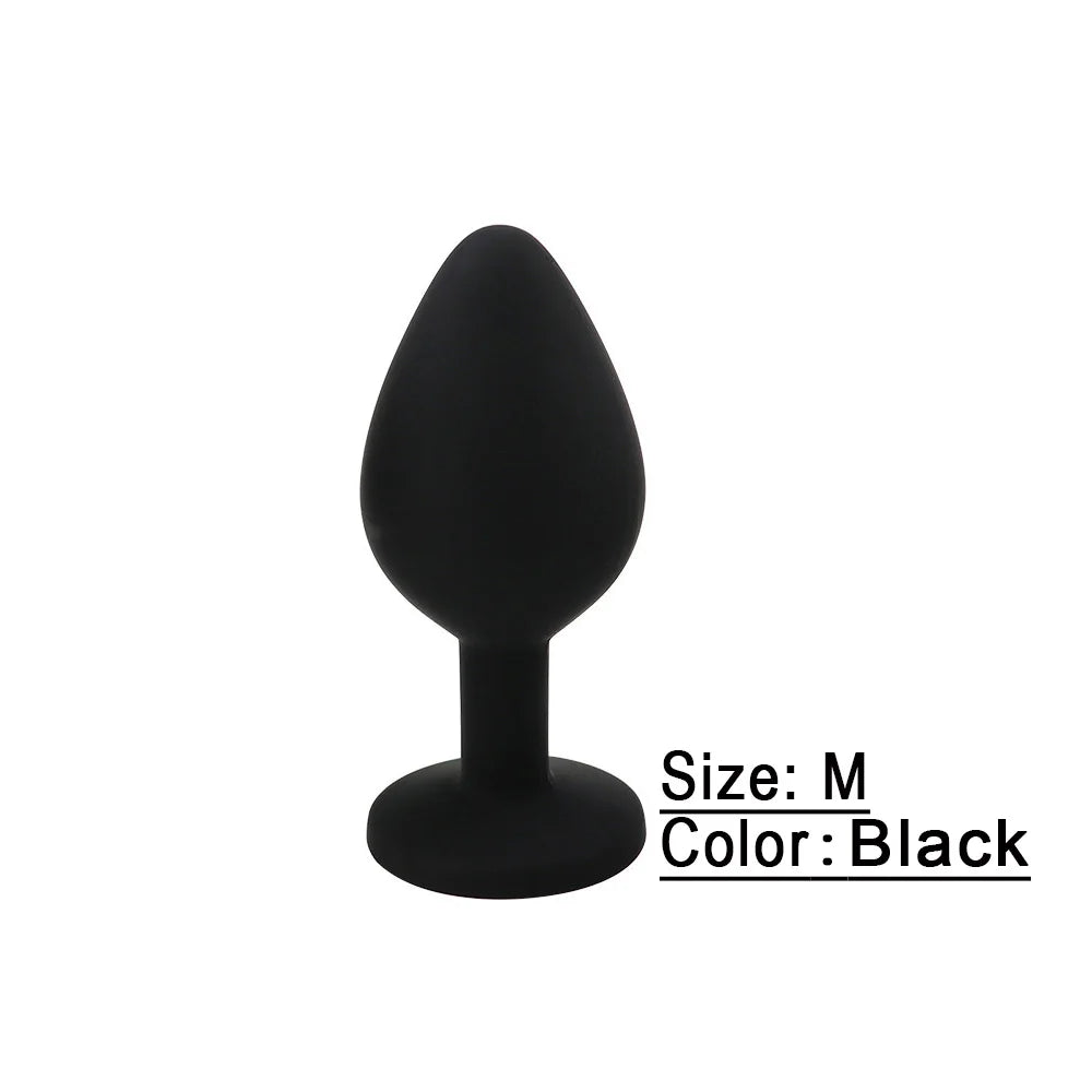 3 Size Silicone Butt Plug Anal Plug Prostate Massage Stimulator Anal Trainer for Adult Erotic Sex Toys for Women Men Gay Couples