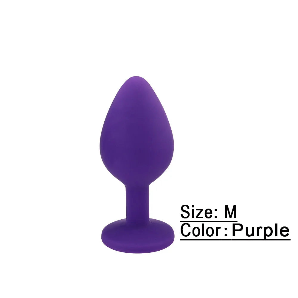 3 Size Silicone Butt Plug Anal Plug Prostate Massage Stimulator Anal Trainer for Adult Erotic Sex Toys for Women Men Gay Couples