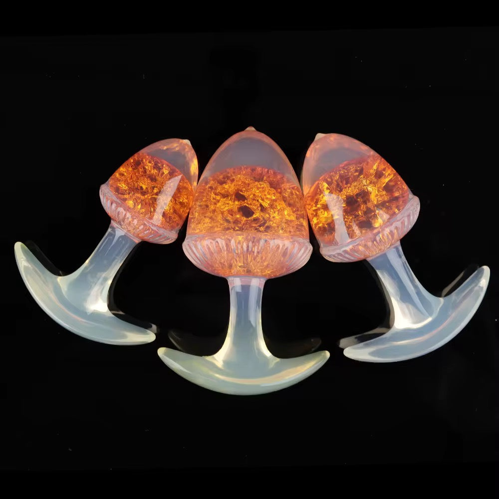 Orange Crystal Acorn Collection Anal plug