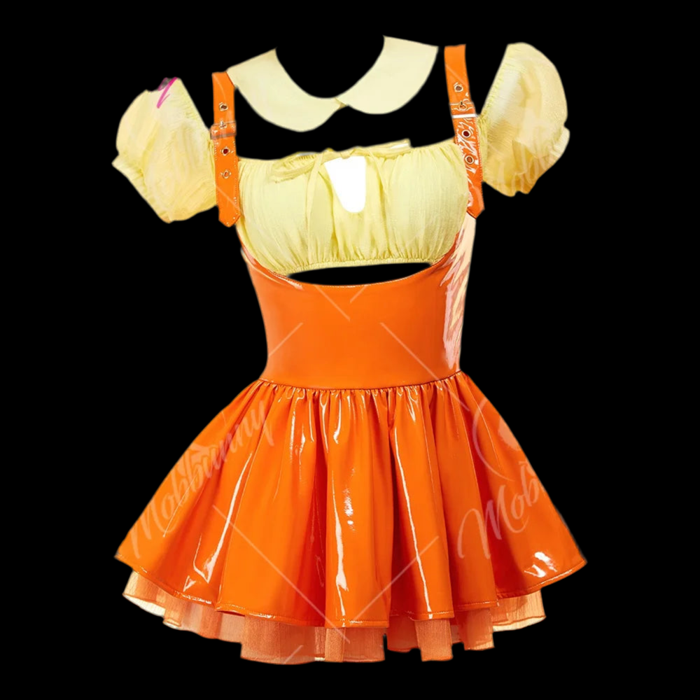 Mobbunny Women Game Derivative Sexy Lingerie Suit Off-Shoulder Crop Top and Skirt with accessories