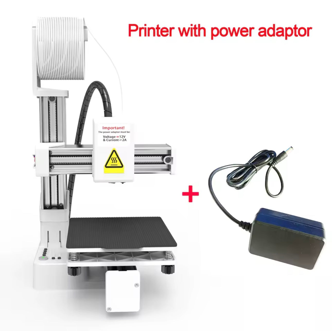 EasyThreed 3D MINI Printer Entry Level Compatible with PLA TPU 1.75mm Filament Includes Power Adaptor for Beginners