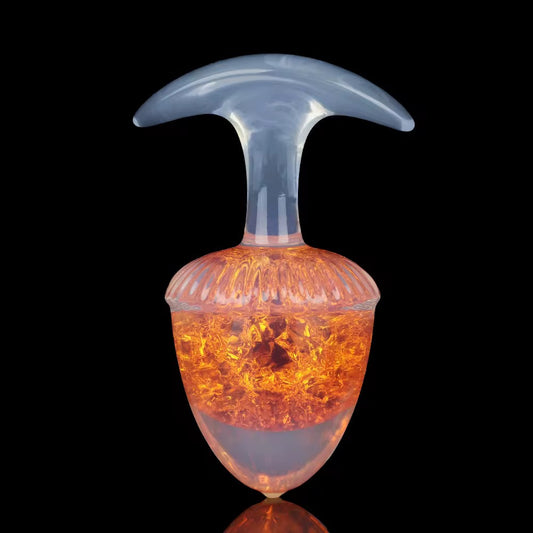 Orange Crystal Acorn Collection Anal plug