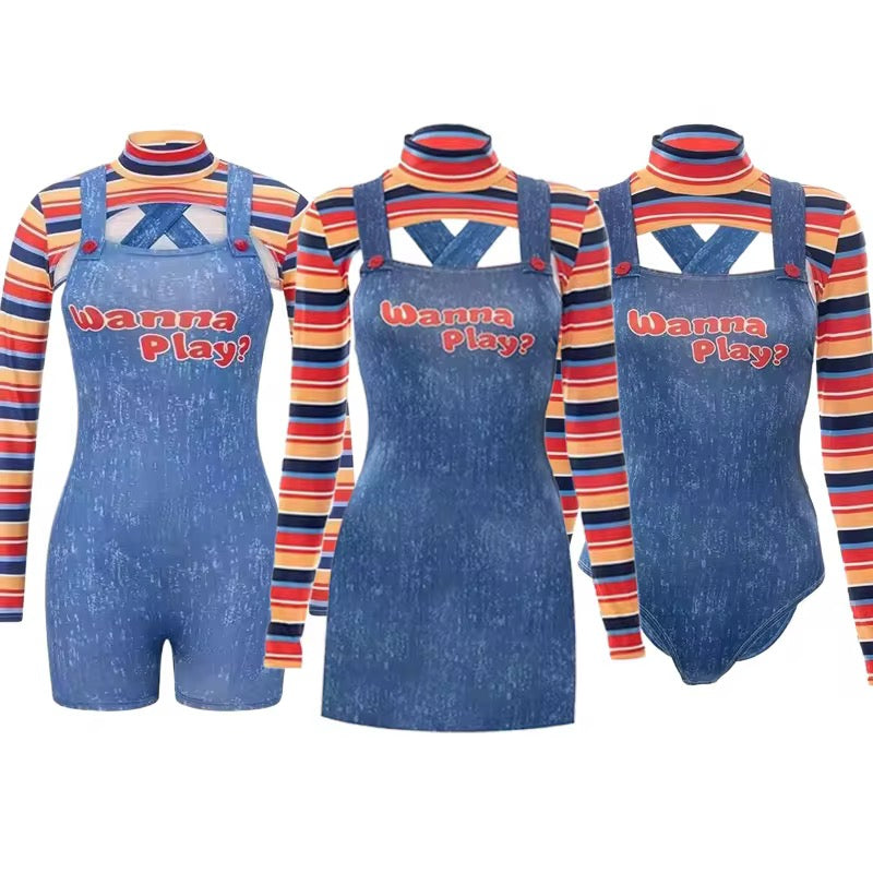 Chucky sexy Halloween costume bodysuit/dress/romper