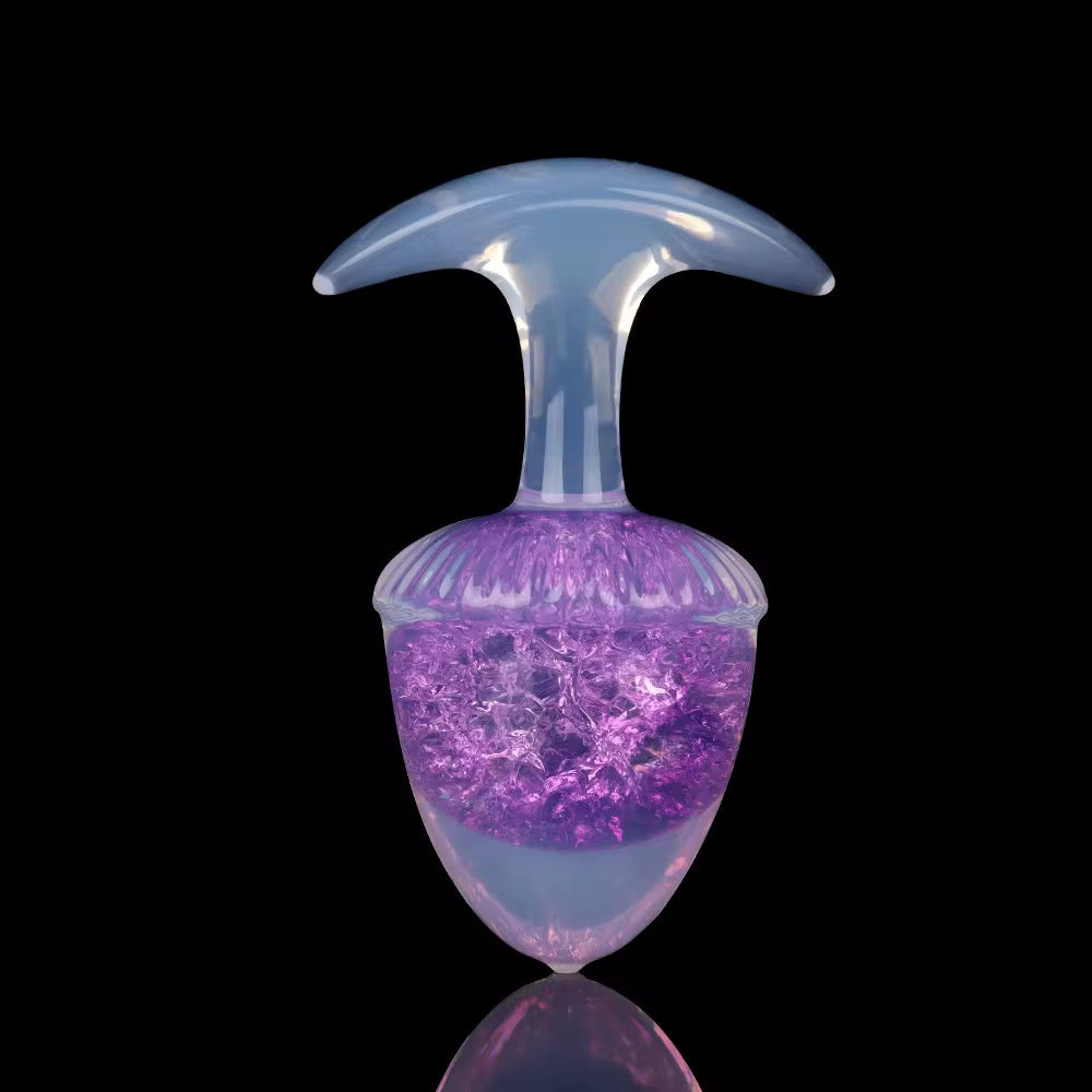 Purple Crystal Acorn Collection Anal plug