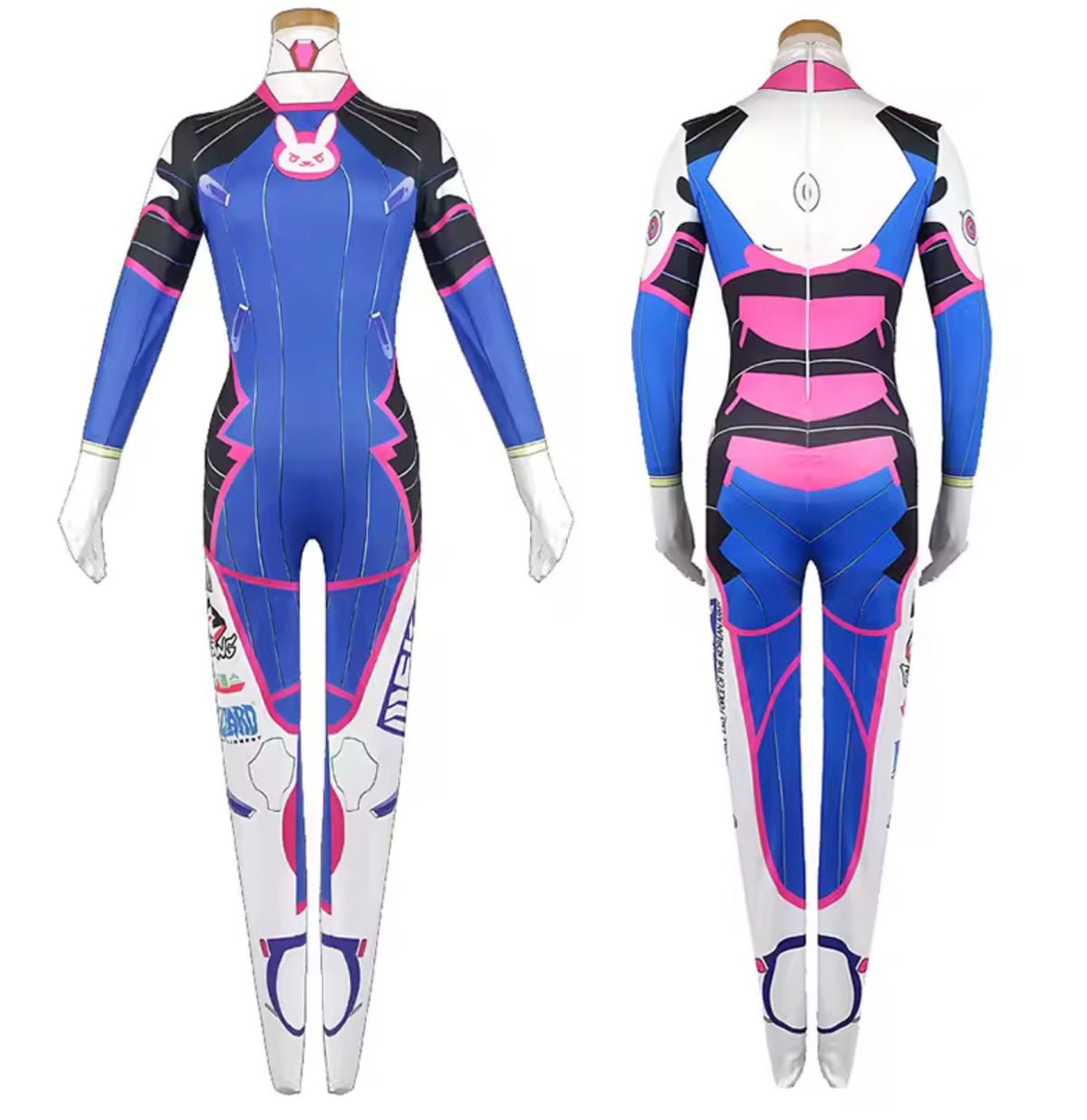 Anime Woman Jumpsuit Tights Dva Cosplay Costume Game Zentai Wig Cosplay Props Headphone Suit