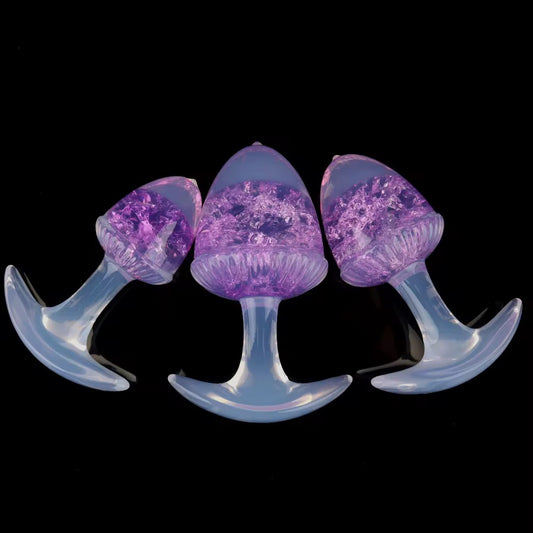 Purple Crystal Acorn Collection Anal plug