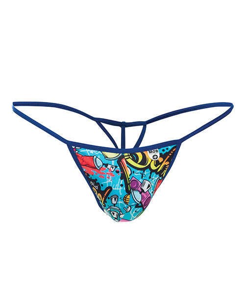 Male Basics Sinful Hipster Wow T Thong G-String Yellow Print MD