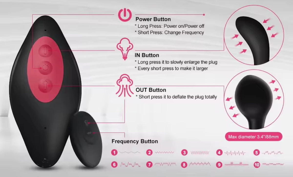 Inflatable Vibrating Plug