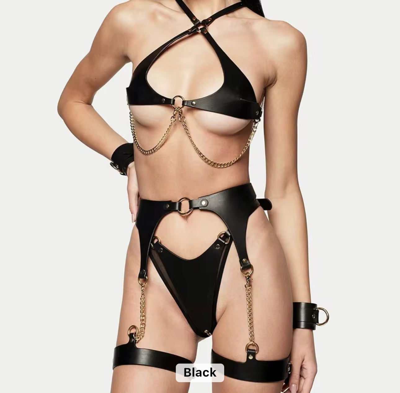 New Green harness with cuffs