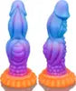 Colorful Luminous Dildo Monster alien Dildo Glow in the Dark Adult Anal Toys Silicone Anal Butt Plug with Strong Suction Cup