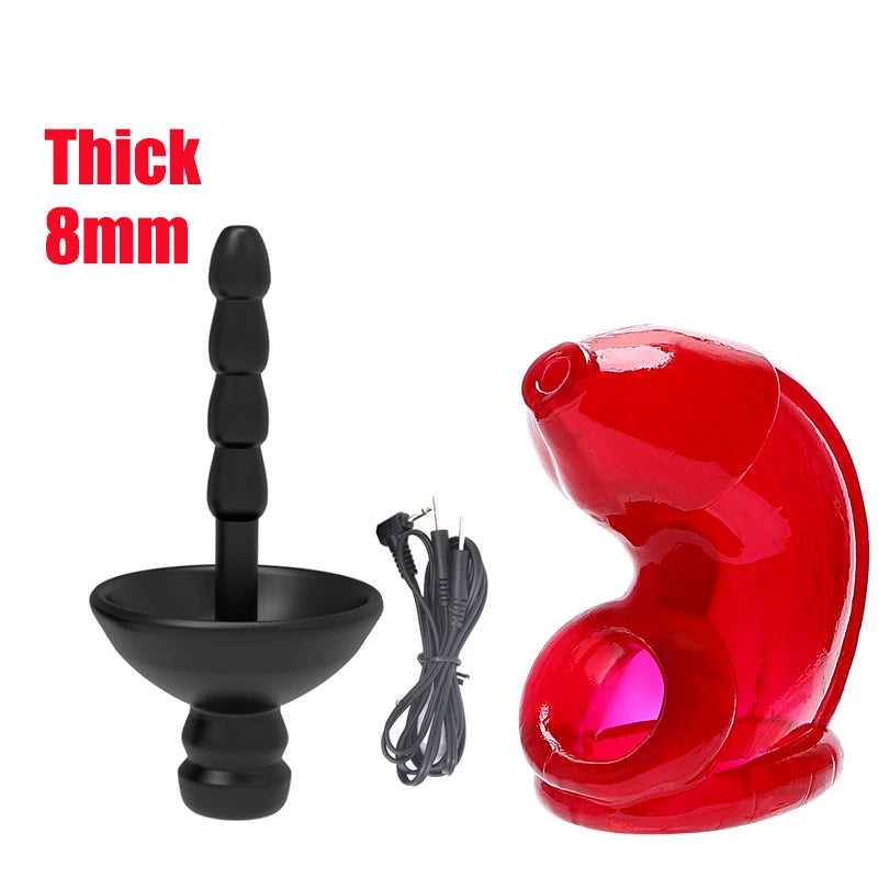 Electric Shock Penis Plug Cock Ring Chastity Cage Penis Electric Stimulator Bdsm Extreme Tazer Masturbator Male Urethral Dilator