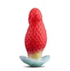 Soft Liquid Silicone Strawberry Wearable Butt Plug Realistic Dildo Monster alien G-spot Stimulation Anal Adult Sex Toys